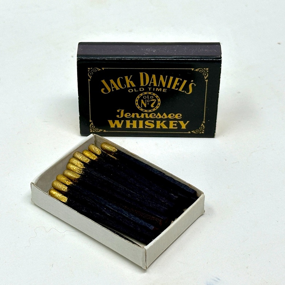 Vintage Jack Daniel’s Match Box and Gold Tipped Matches NEW